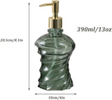 13oz/390ml Glass Soap Dispenser Refillable Liquid 