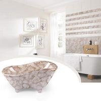 European Marble Pattern Bathtub Shape Ceramics Soa