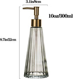 10oz/300ml Glass soap dispenser, three colors, dur