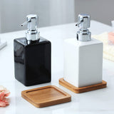 Ceramic Square/ellipsel Lettering Dish Soap Dispen