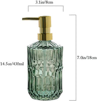 430ml/14.5oz Glass Soap Dispenser With Pump Refill