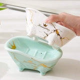 Ceramic Bathtub Soap Dish Holder of Bathroom Acces