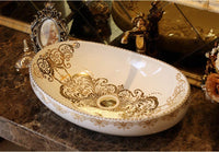 Ceramic Countertop Basin Oval wash basin utensils 