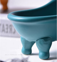 Art Ceramic Clawfoot Victorian Bathtub Shaped Porc