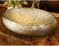 Ceramic Countertop Basin Oval porcelain classical 