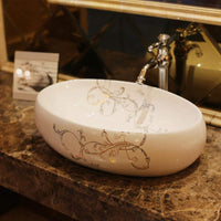 Ceramic Countertop Basin Oval  Bathroom Ceramic Si