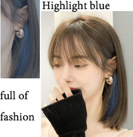 Full Women's Wigs Highlight Blue Headband With Ban
