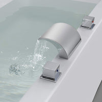 Roman Tub Faucet Waterfall Tub Filler Chrome Deck 