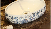 Ceramic Countertop Basin Oval Ceramic Counter Top 