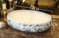 Ceramic Countertop Basin Oval Ceramic Counter Top 